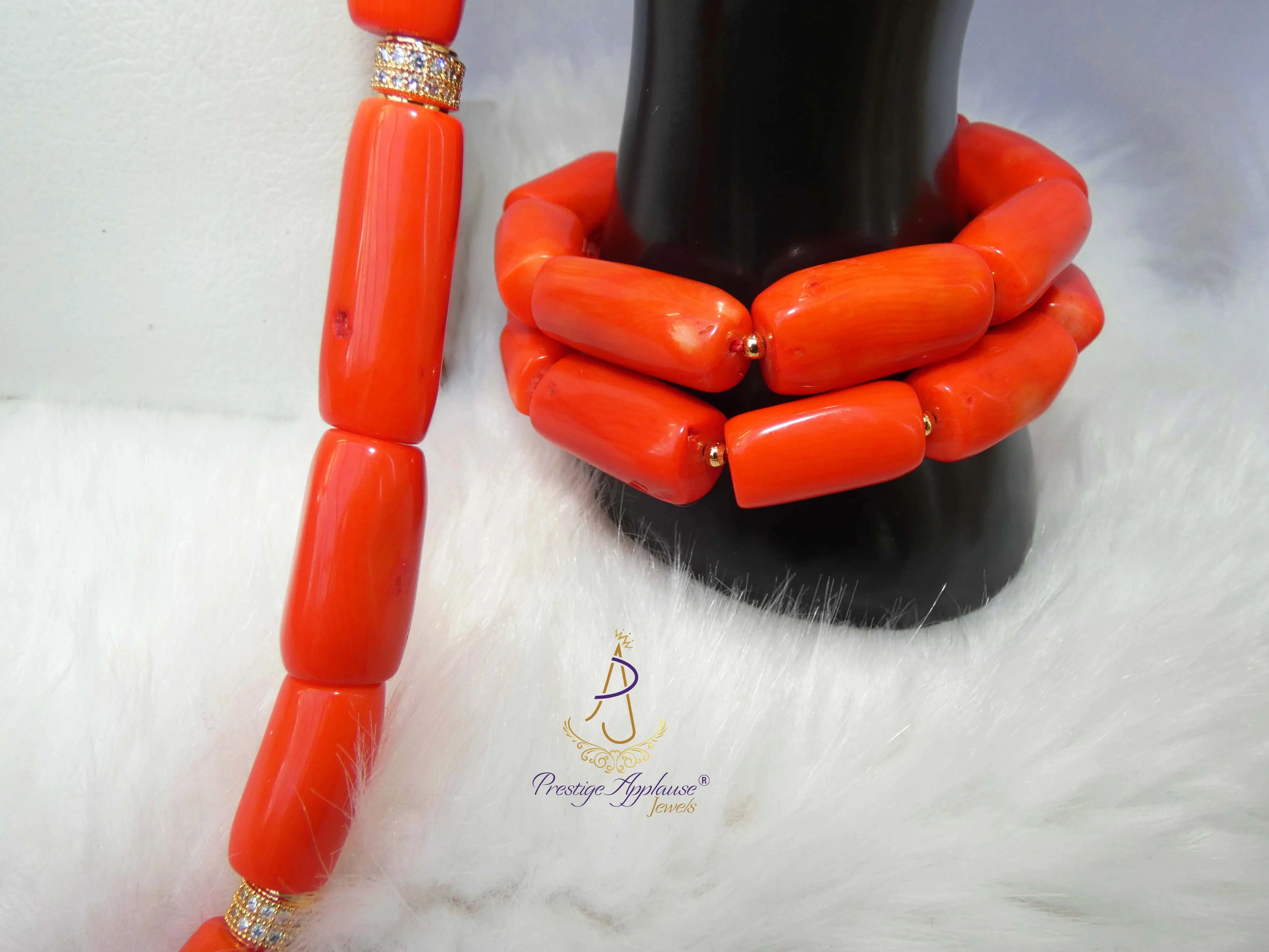 New Original Coral Design Bridal Party Groom Wedding Jewellery Set