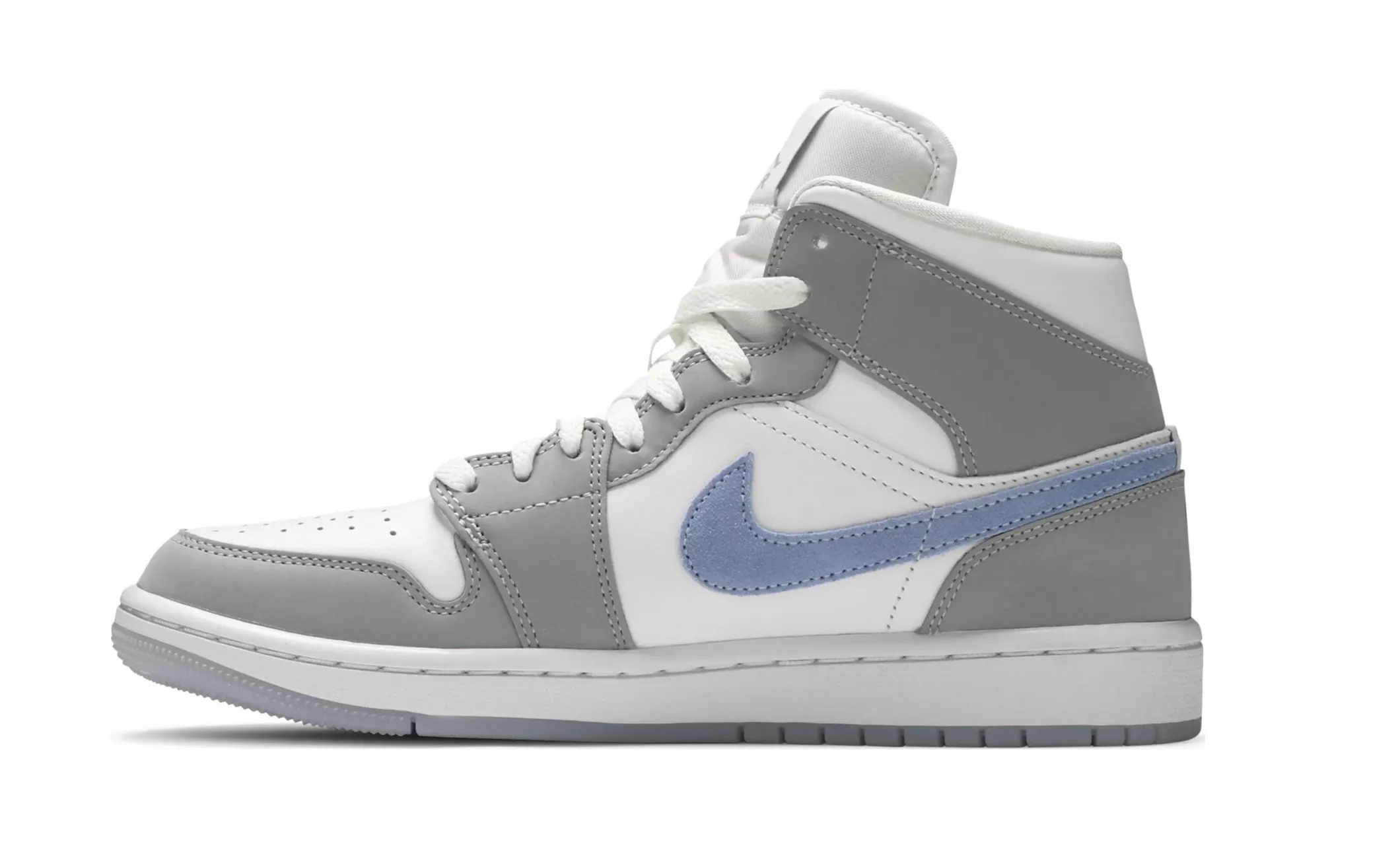 Nike Jordan 1 Mid Wolf Grey Blue Women's