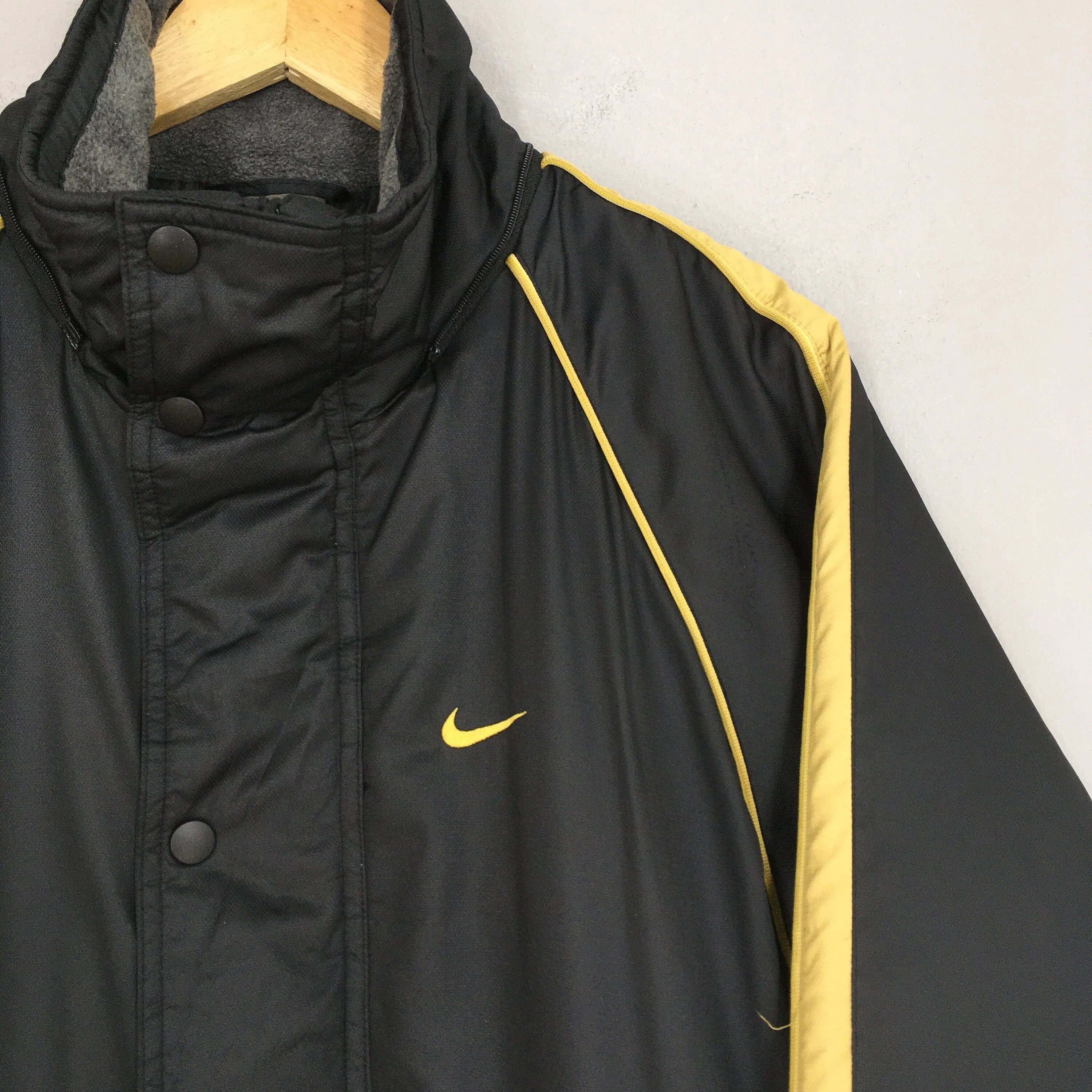 Nike Swoosh Black Parka Jacket Large