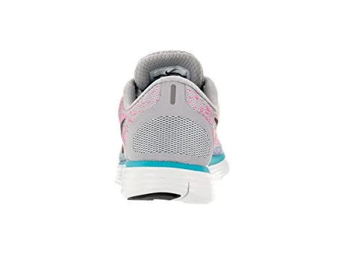 Nike Womens Free Rn Distance Wolf Grey/Dark Grey/Pink Blast Running Shoe (7.5)