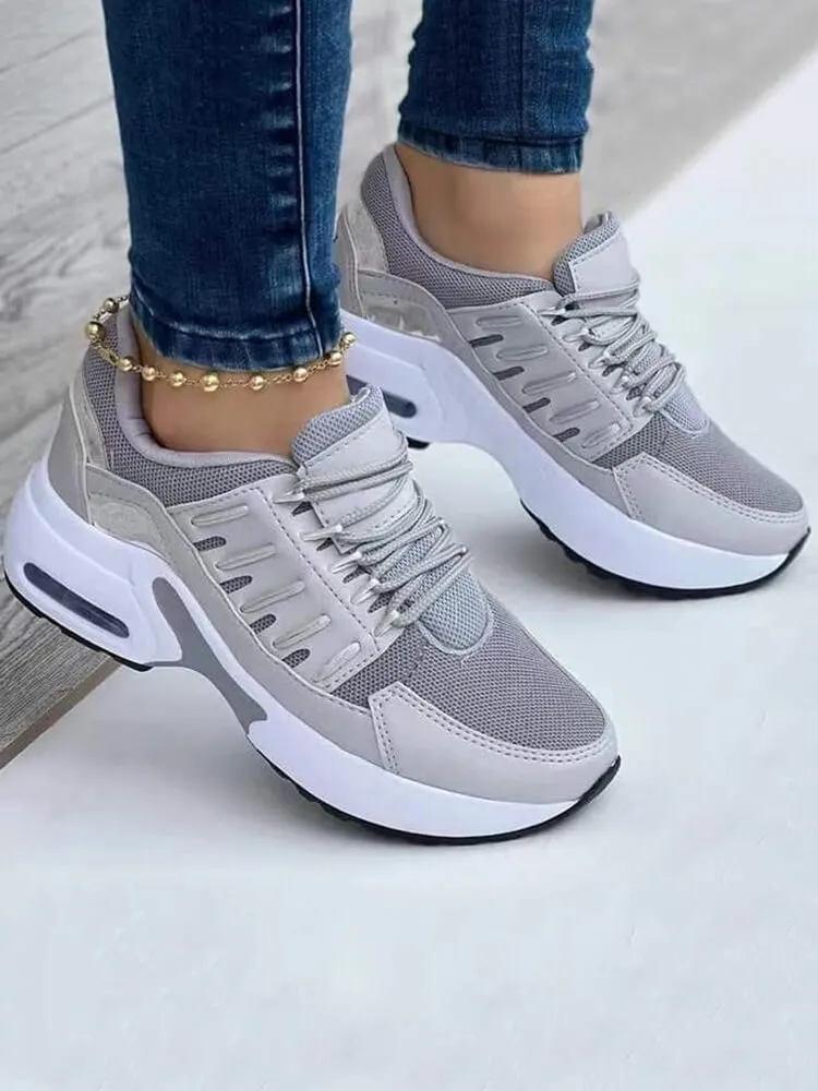 Patchwork Mesh Breathable Soprt Sneakers