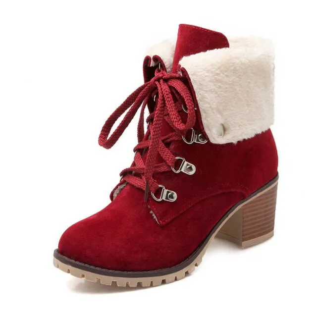 Polar Women's Winter lace Up Ankle Boots