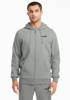 Puma Mens Essential Small Logo Full Zip Hoodie <br> 586702