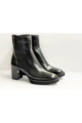 Robertson Madison Donatella Vitello Leather Ankle Boot  01407 | Nero (Black) | Clearance Final Sale