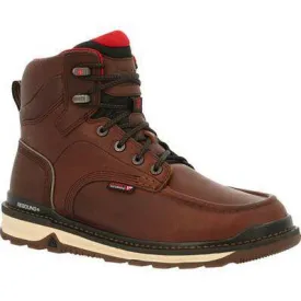 Rocky Men's Rams Horn 6" Waterproof Wedge Work Boot - Brown - RKK0321