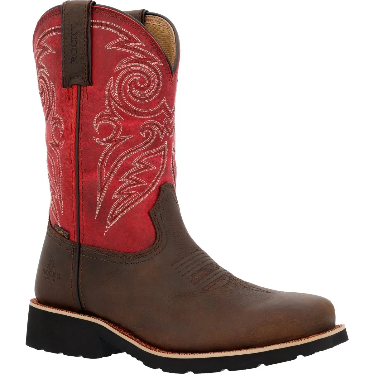 Rocky Monocrepe Women's 11” Steel Toe Western Boots Rkw0444 In Red