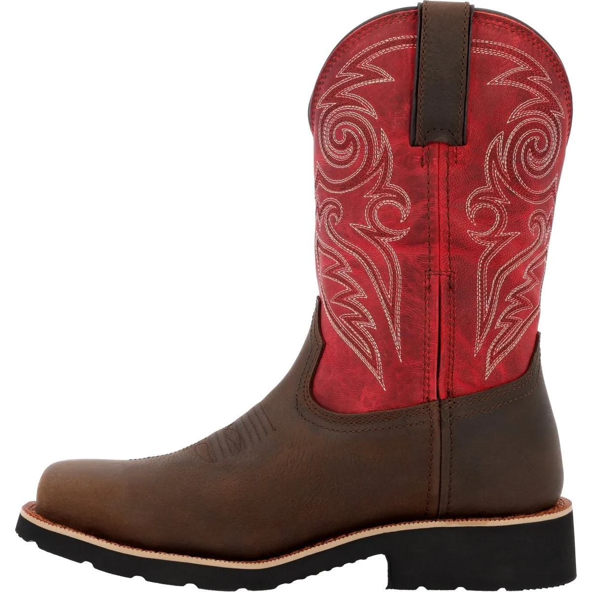 Rocky Monocrepe Women's 11” Steel Toe Western Boots Rkw0444 In Red