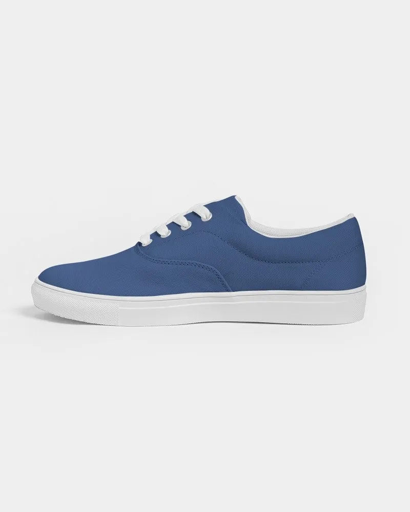 Shaded Midtone Blue Canvas Sneakers | Women's | C80M60Y0K30