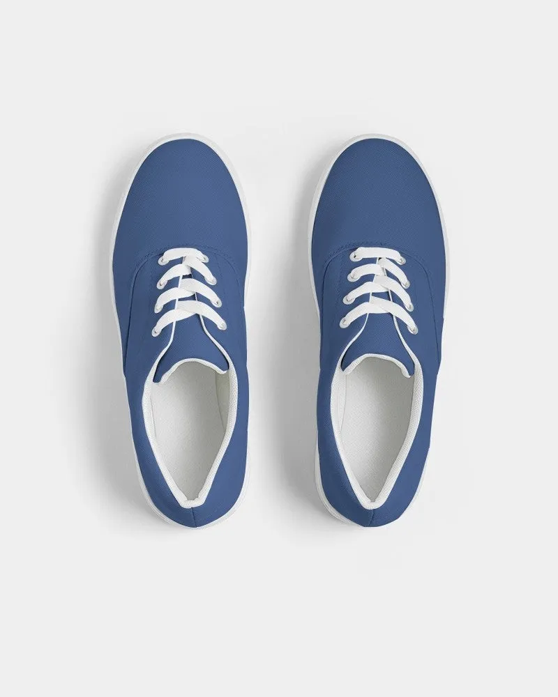 Shaded Midtone Blue Canvas Sneakers | Women's | C80M60Y0K30