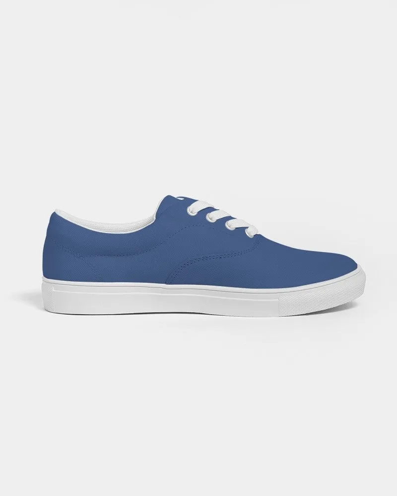 Shaded Midtone Blue Canvas Sneakers | Women's | C80M60Y0K30