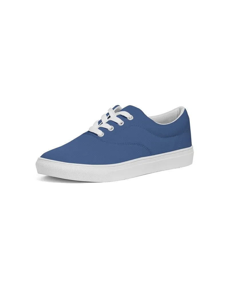 Shaded Midtone Blue Canvas Sneakers | Women's | C80M60Y0K30