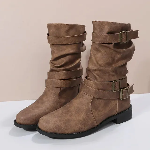 Suede Faux Leather Ankle Boots with Heel for Women | Perfect for Casual Days