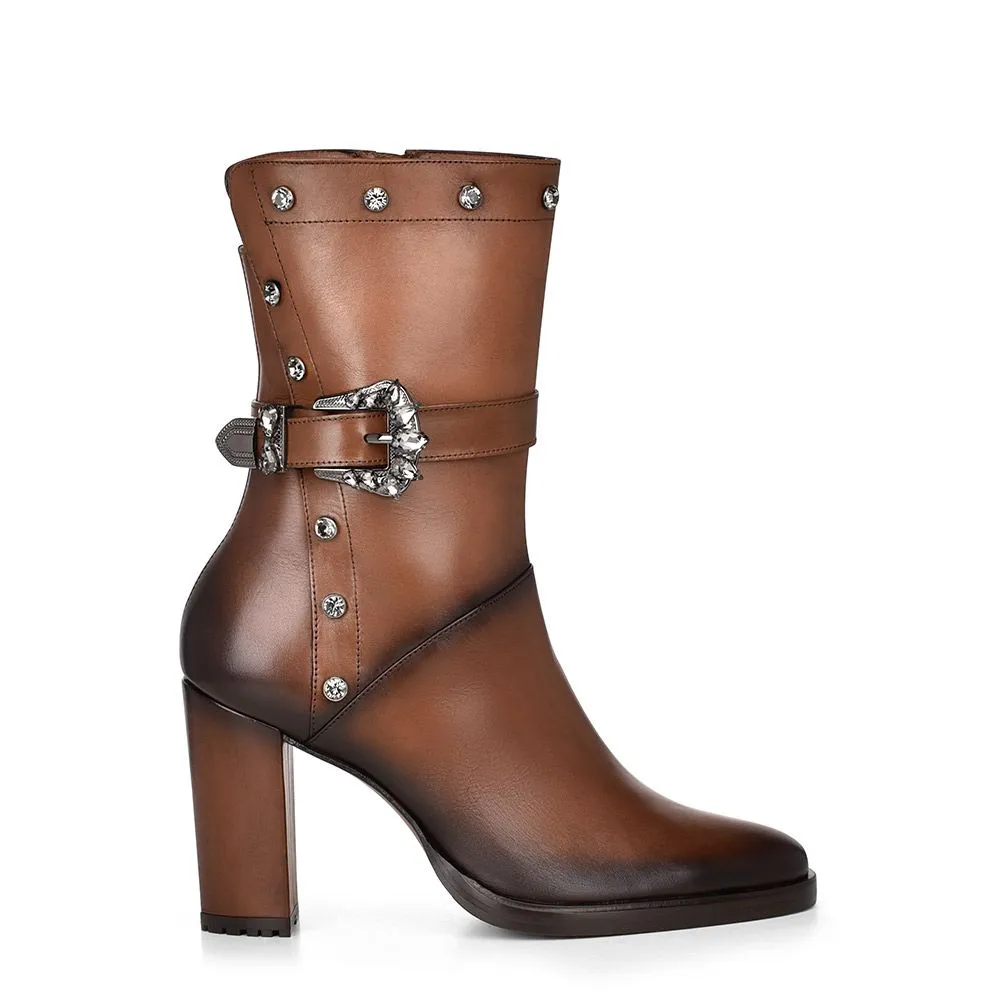 T29TSTS - Cuadra tobacco fashion cowboy leather mid-calf boots for women