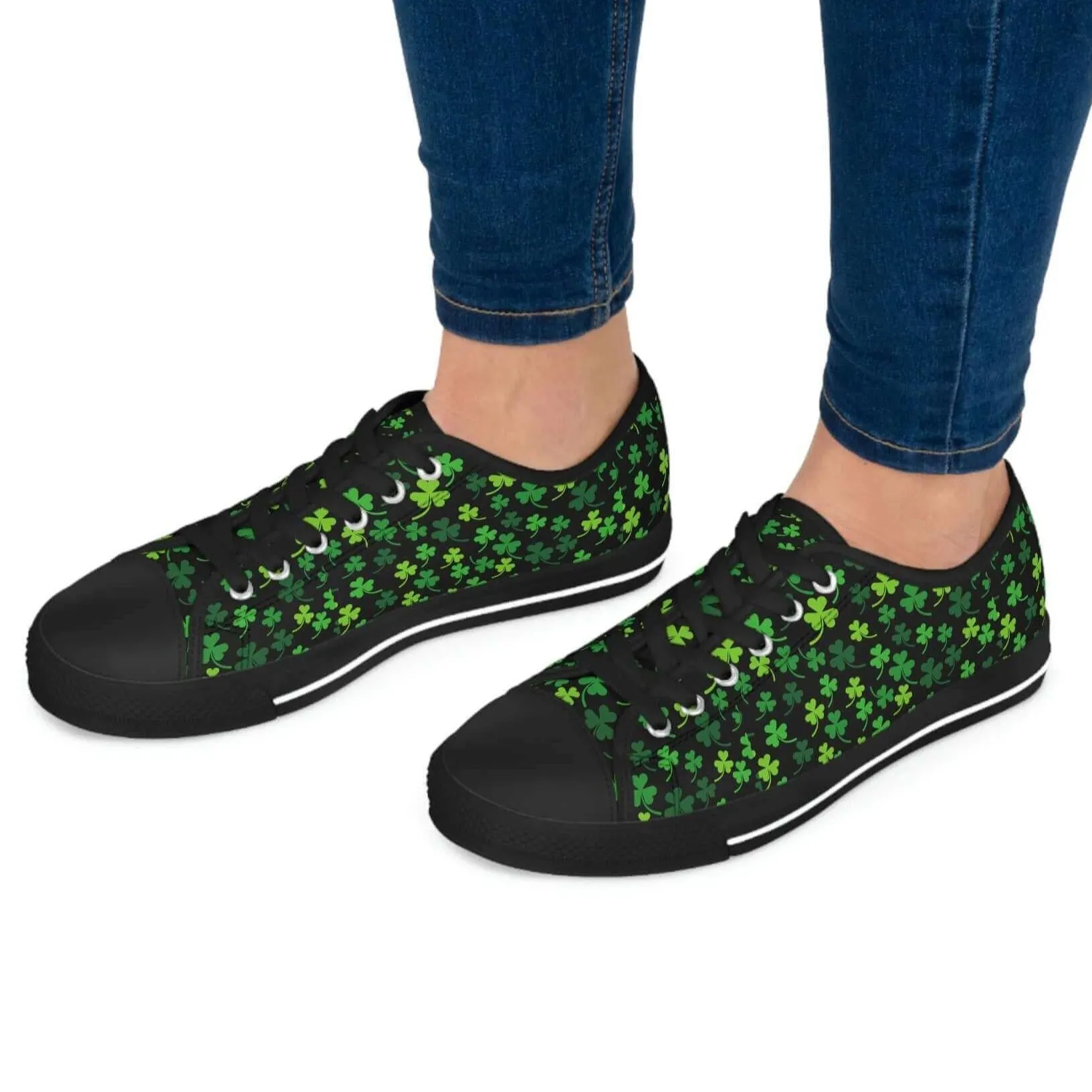 Women’s Low Top Shamrock Sneakers – Fun, Festive, and Full of Irish Charm! 🍀